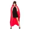 Adults Deluxe Red Satin Cape Collar Halloween Costume