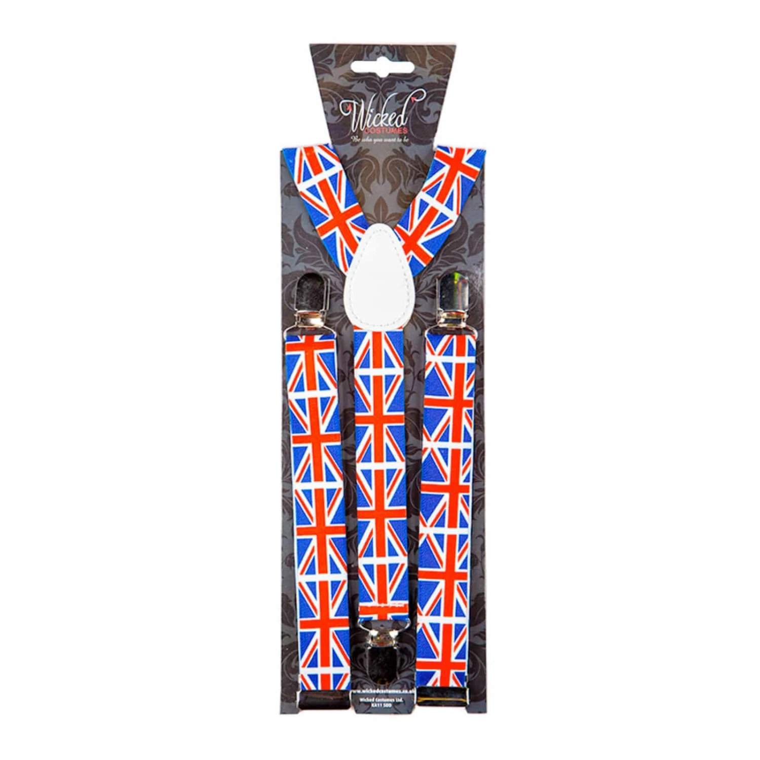 Novelty GB Braces Union Jack Flags Print Adults One Size 1 Novelty GB Braces Union Jack Flags Print Adults One Size