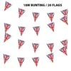 10m GB Triangle Bunting 20 Union Jack Flags Party Decoration