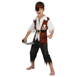Boys Cutthroat Pirate Fancy Dress Halloween Costume