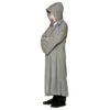 Kids Long Grey Hooded Robe Fancy Dress Halloween Costume