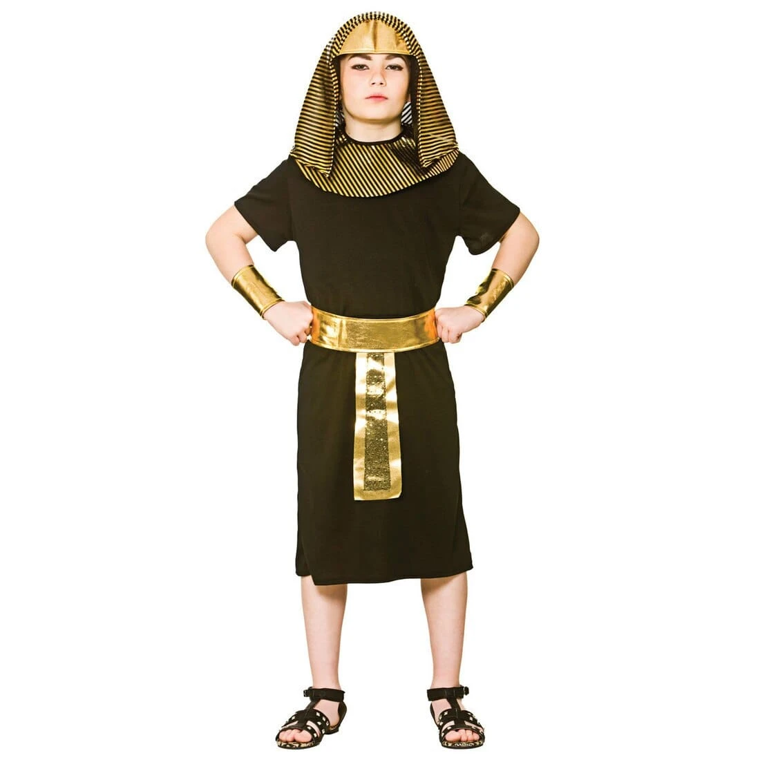 Boys Egyptian Pharaoh King Gold Black Halloween Costume 1 Boys Egyptian Pharaoh King Gold Black Halloween Costume