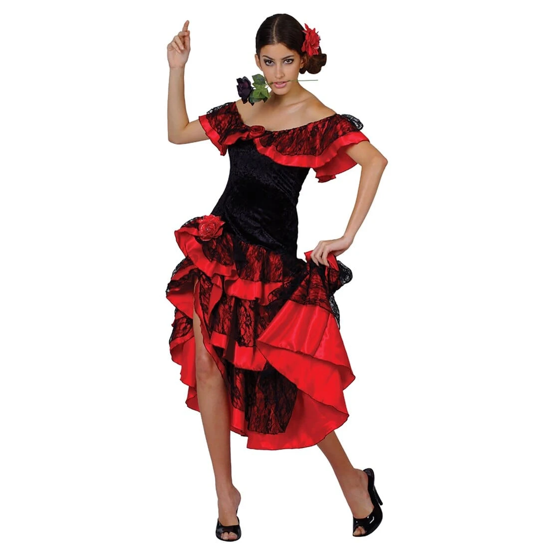 Womens Spanish Senorita Flamenco Dance Halloween Costume 1 Womens Spanish Senorita Flamenco Dance Halloween Costume