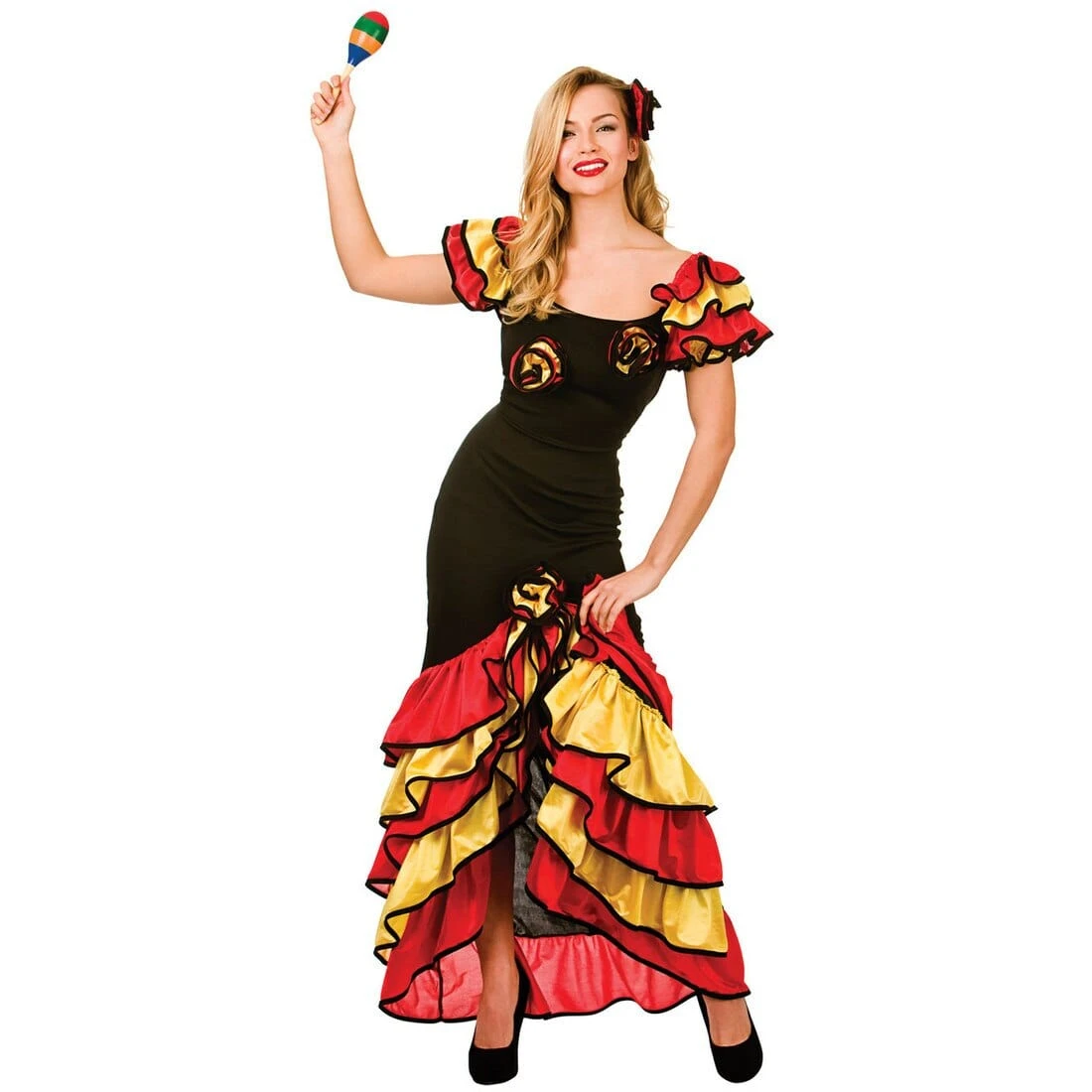 Womens Rumba Dancer Fancy Dress Party Halloween Costume 1 Womens Rumba Dancer Fancy Dress Party Halloween Costume