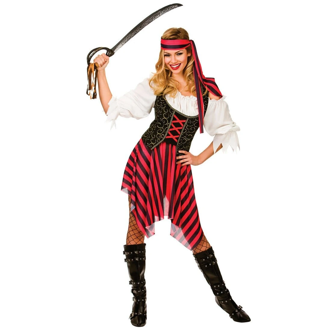 Womens High Seas Pirate Fancy Dress Halloween Costume 1 Womens High Seas Pirate Fancy Dress Halloween Costume