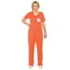 Womens Orange Convict Prisoner Inmate Halloween Costume