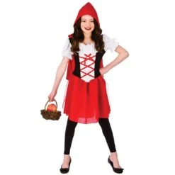 Girls Fairy Tale Little Red Riding Hood Fancy Dress Costume
