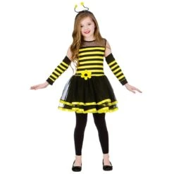 Girls Bumblebee Animal Fancy Dress Halloween Costume