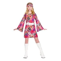 Girls Retro Go Go Girl Fancy Dress Halloween Costume