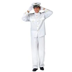 Naval Officer Fancy Dress Costume Sea Captain Sailor