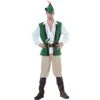 Mens Robin Hood Green Fancy Dress Halloween Costume
