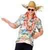 Mens Pink Palm Tree Hawaii Shirt Party Halloween Accessory