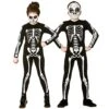 Kids Skeleton Bones Jumpsuit Halloween Fancy Dress Costume