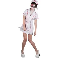 Womens Killer Zombie Nurse Halloween Party Costume