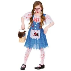 Kids Deadly Dororthy Fancy Dress Up Party Halloween Costume