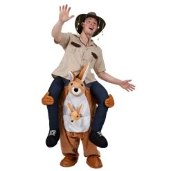 XS-Stock 12 Adults Carry Me Kangaroo Costume Halloween Fancy Dress