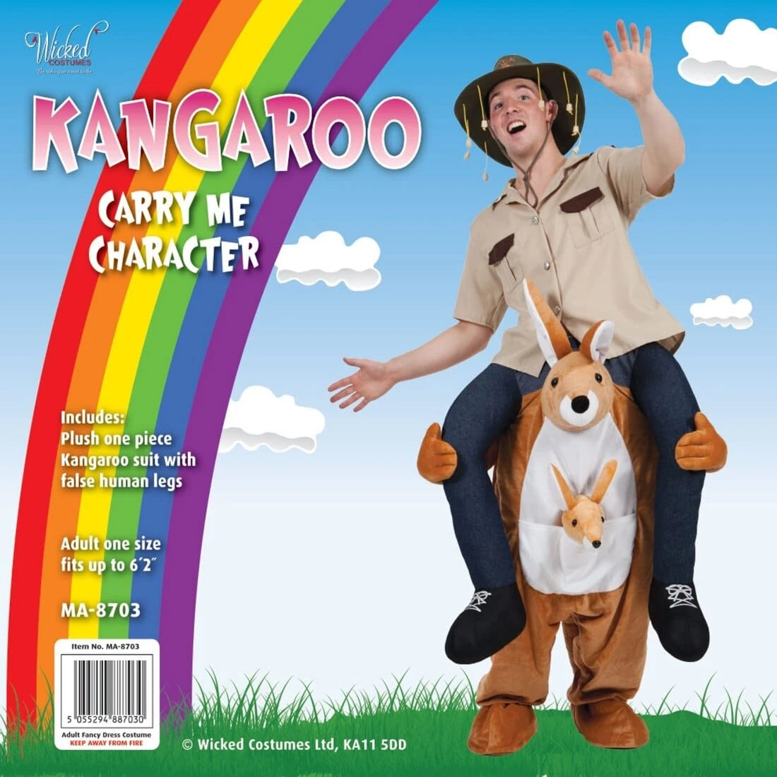 Adults Carry Me Kangaroo Costume Halloween Fancy Dress 2 Adults Carry Me Kangaroo Costume Halloween Fancy Dress - Image 2
