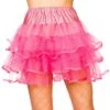 Womens Neon Pink Ruffle Tutu Skirt Fancy Dress Accessory