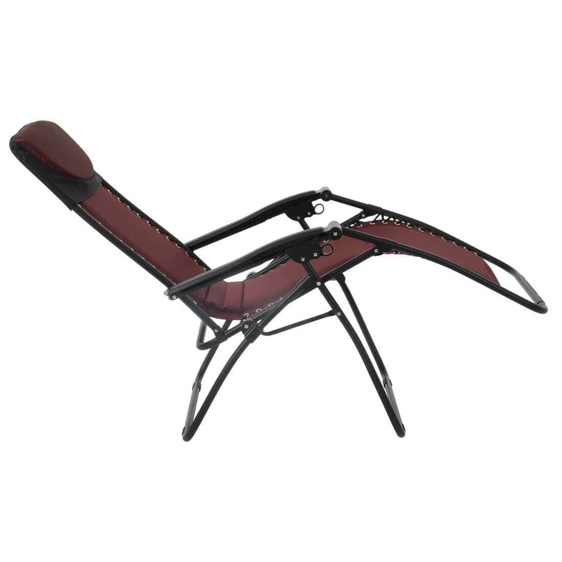 Garden Recliner Chair Zero Gravity Reclining Relaxer Padded Seat In Red 5 Garden Recliner Chair Zero Gravity Reclining Relaxer Padded Seat In Red - Image 5