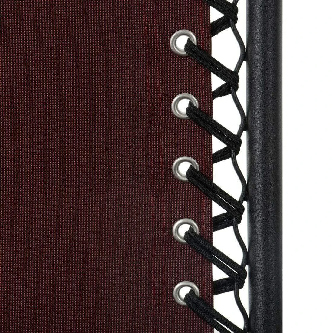 Garden Recliner Chair Zero Gravity Reclining Relaxer Padded Seat In Red 10 Garden Recliner Chair Zero Gravity Reclining Relaxer Padded Seat In Red - Image 10