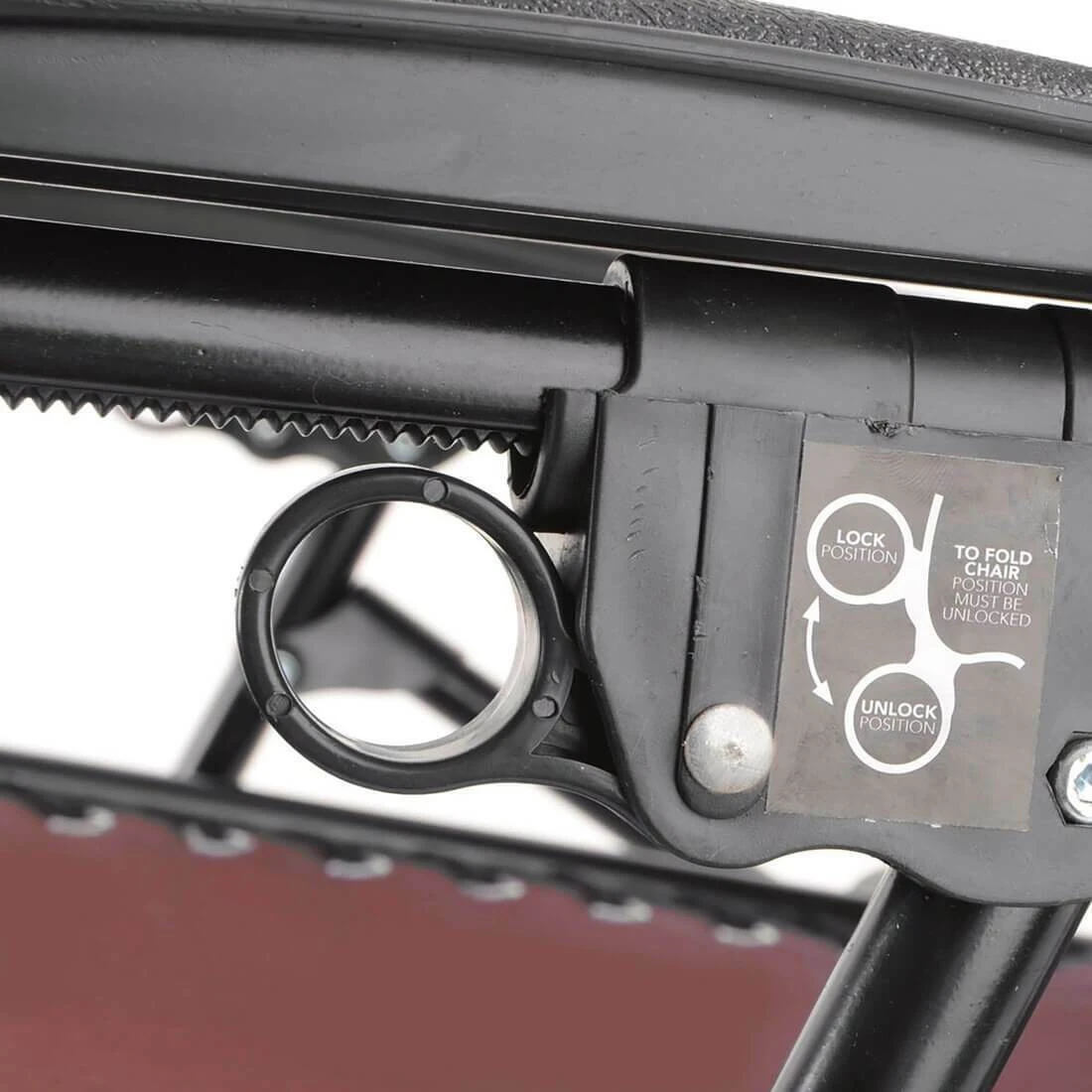 Garden Recliner Chair Zero Gravity Reclining Relaxer Padded Seat In Red 8 Garden Recliner Chair Zero Gravity Reclining Relaxer Padded Seat In Red - Image 8