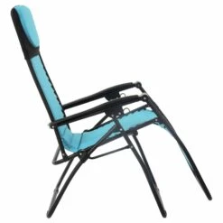 Garden Recliner Chair Zero Gravity Reclining Relaxer Padded Seat In Turquoise -XS-Stock XS1435 3