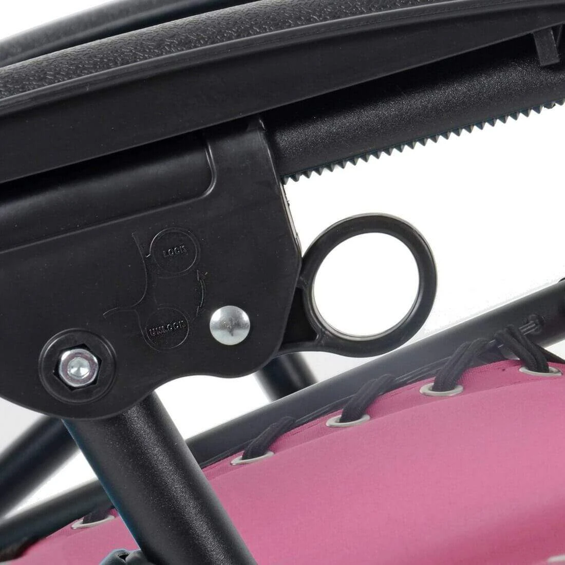 Garden Recliner Chair Zero Gravity Reclining Relaxer Padded Seat In Pink 10 Garden Recliner Chair Zero Gravity Reclining Relaxer Padded Seat In Pink - Image 10