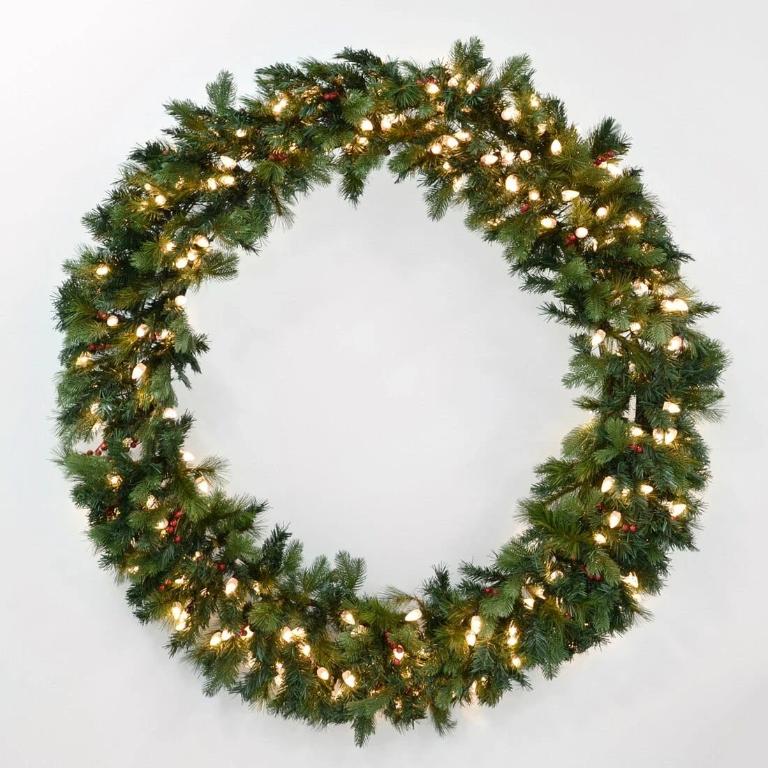 60"/40" Giant Pre-Lit LED Christmas Wreath Outdoor Decoration 4 60"/40" Giant Pre-Lit LED Christmas Wreath Outdoor Decoration - Image 4