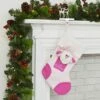 42cm Babys 1st Christmas Pink 3D Stocking Newborn Girl Gift
