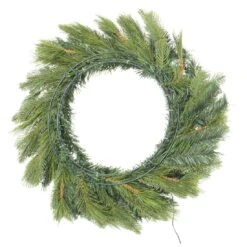 Christmas Wreath Pre-Lit Luxury Artificial Green Pine Tips -XS-Stock XS4352 1600 3 09612.1544696627.1100.1100