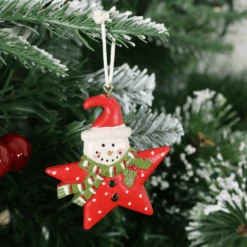 Set Of 6 Novelty Snowman Christmas Tree Decorations Boxed -XS-Stock XS4516