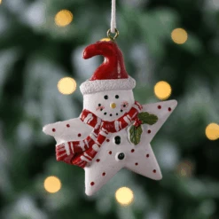 Set Of 6 Novelty Snowman Christmas Tree Decorations Boxed -XS-Stock XS4516 3