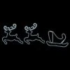 Neon White LED Reindeer & Sleigh Outdoor Xmas Rope Light