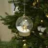 Light Up Christmas Bauble Reindeer & Twig Trees In Snow