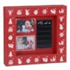 Wooden Red And White Xmas Photo Advent Calendar With Drawers