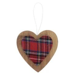 Set Of 6 Tartan Wooden Hanging Christmas Tree Decorations -XS-Stock XS5263 1600 2 93431.1508510441.1100.1100