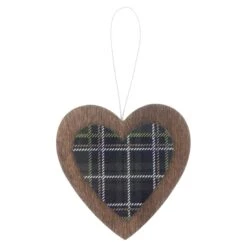 Set Of 6 Tartan Wooden Hanging Christmas Tree Decorations -XS-Stock XS5264 1600 2 38816.1508510441.1100.1100