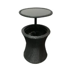 Azuma Drinks Cooler Table Garden Patio Rattan Black Or Grey -XS-Stock XS5414 1 opt 97642.1590145787.1100.1100