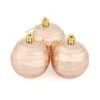10 X 6cm Shiny Mirrored Swirl Pattern Christmas Tree Baubles