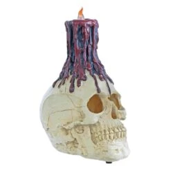 LED Skull Halloween Party Decoration Black Candle Resin 26cm -XS-Stock XS5745 1600 3 81439.1533290919.1100.1100
