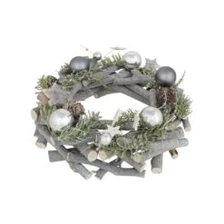 9" Pre-Lit Wooden Stick Wreath Christmas Xmas Decoration -XS-Stock XS5771 1600 3 71815.1536851577.1100.1100