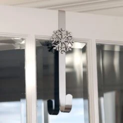 Christmas Wreath Hanger Snowflake Silver Metal Door Hook 35cm -XS-Stock XS5834 life 1600 2 64395.1543313939.1100.1100