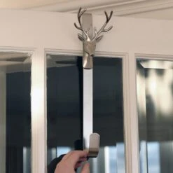 Christmas Wreath Hanger Reindeer Silver Metal Door Hook 35cm -XS-Stock XS5835 life 1600 2 02902.1542978110.1100.1100