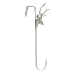 Christmas Wreath Hanger Reindeer Silver Metal Door Hook 35cm -XS-Stock XS5835 1600 2 04225.1539771332.1100.1100