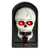 Skull Door Bell Halloween Decoration With Spider Prank