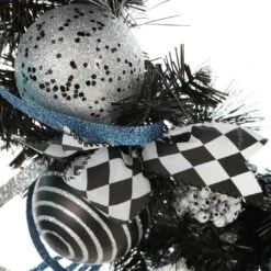 24" Silver Witch Halloween Wreath Glitter Hanging Decoration -XS-Stock XS5956 1600 4 88804.1533733265.1100.1100