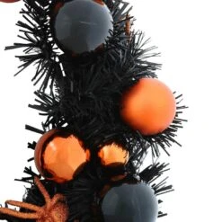 16" Halloween Wreath With Black & Orange Baubles Decoration -XS-Stock XS5957 1600 3 69572.1533737291.1100.1100