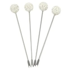 Set Of 4 Stainless Steel Picks Party Food Cocktail Olives -XS-Stock XS5984 1600 2 opt 59183.1586166197.1100.1100