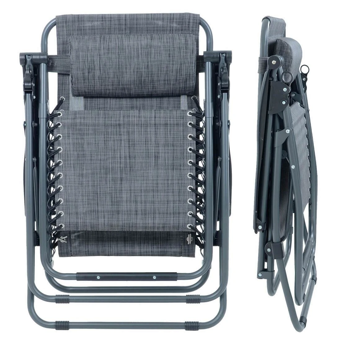 Garden Recliner Chair Dark Grey Marl Zero Gravity Relaxer Texteline 9 Garden Recliner Chair Dark Grey Marl Zero Gravity Relaxer Texteline - Image 9