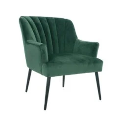 Hodge & Hodge Oyster Shape Armchair With Velvet Style Cover -XS-Stock XS6190 1600 1 opt 14961.1597144801.1100.1100